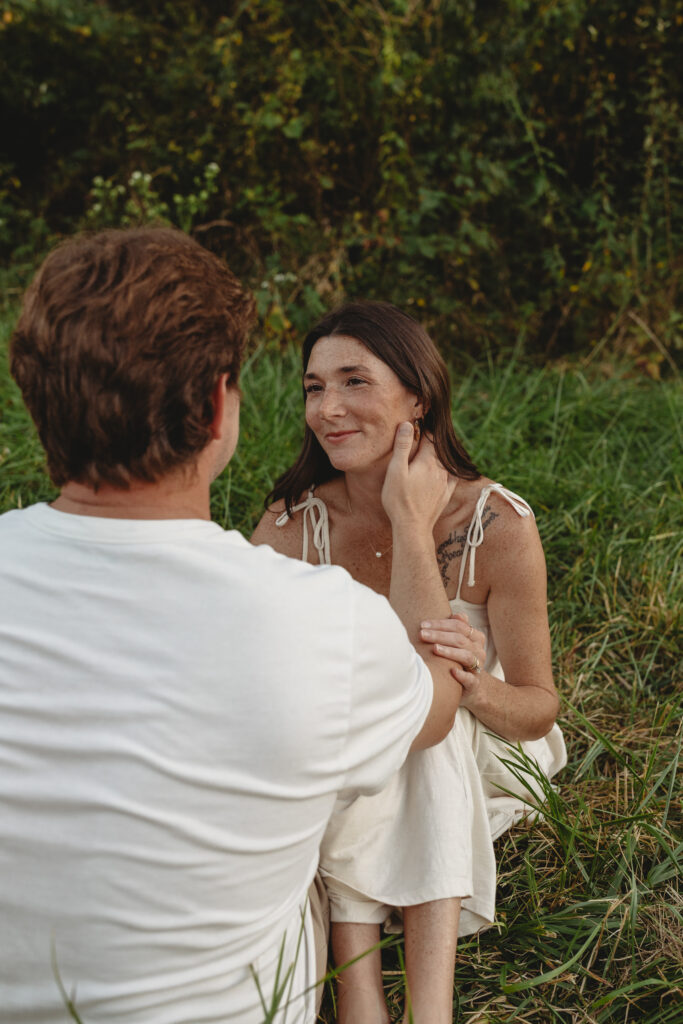 Mom and dad gazing at each other