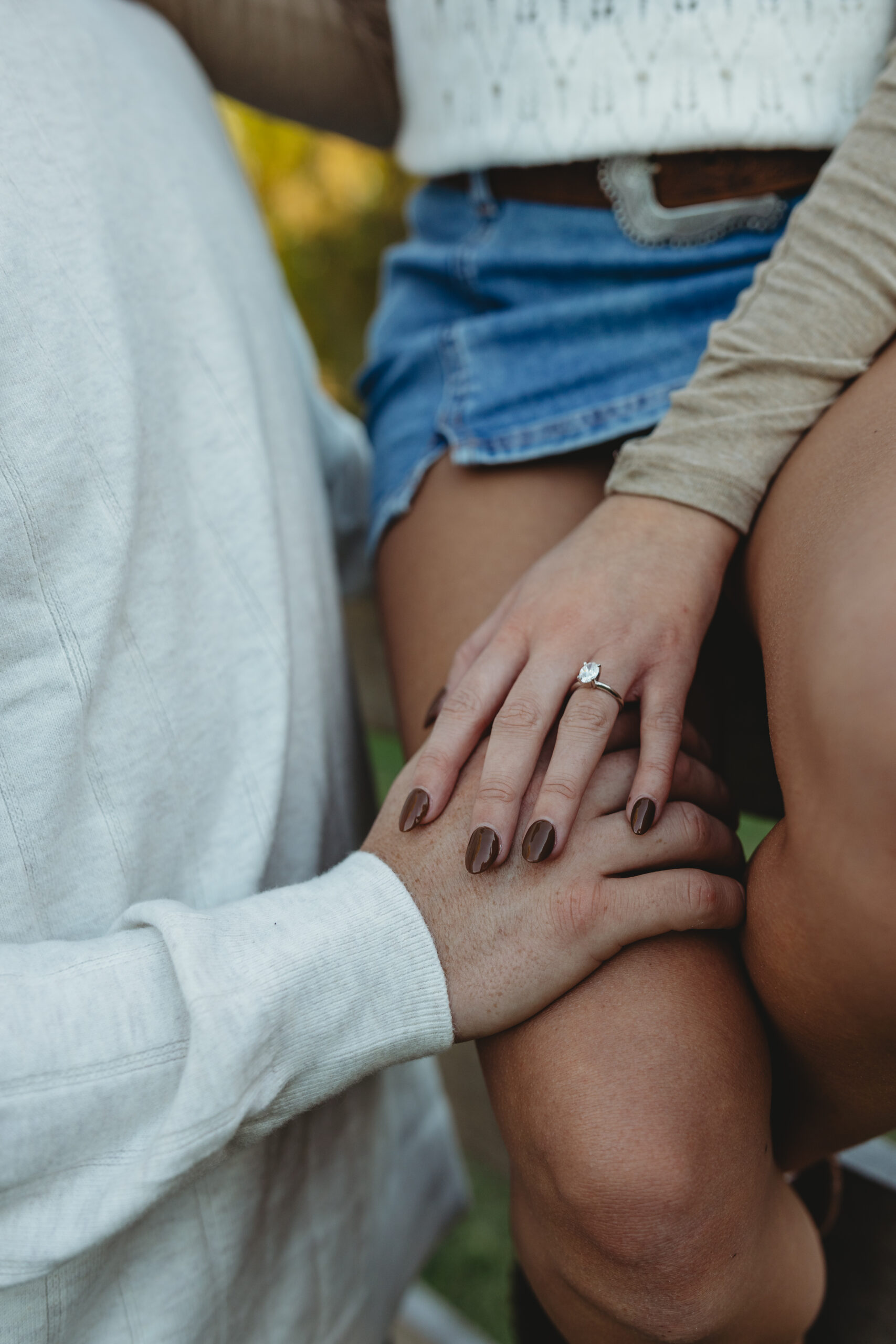 Country engagement session in Trafalgar Indiana on family property